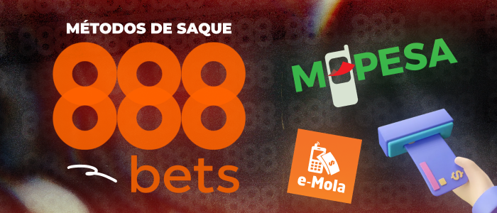 A 888bets disponibiliza diferentes métodos de saque